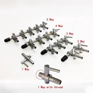 1-5 Way Air Splitter Valve | Aquarium Air Pump Flow Splitter | Distributor Pump Valve | Tap Lever Control Switch Valve