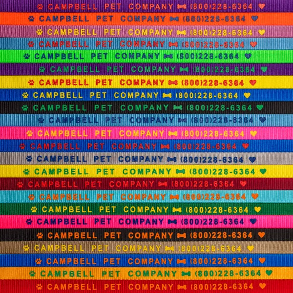 #104-O Personalized Leashes with O-Ring (9/16" x 4')
