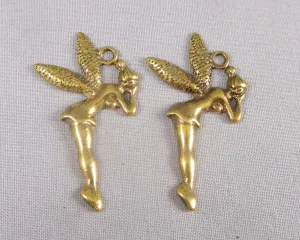 50% OFF!! Fairy Charms Gold Tone 4pcs (0135)