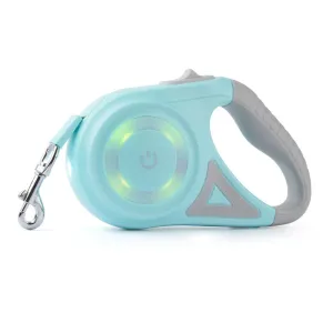 5M Retractable Dog Leash with LED Flashlight – Durable Nylon Lead