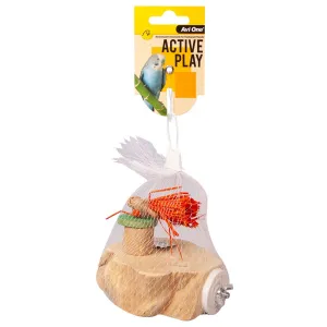 Avi One Bird Toy Platform with Raffia Tassel