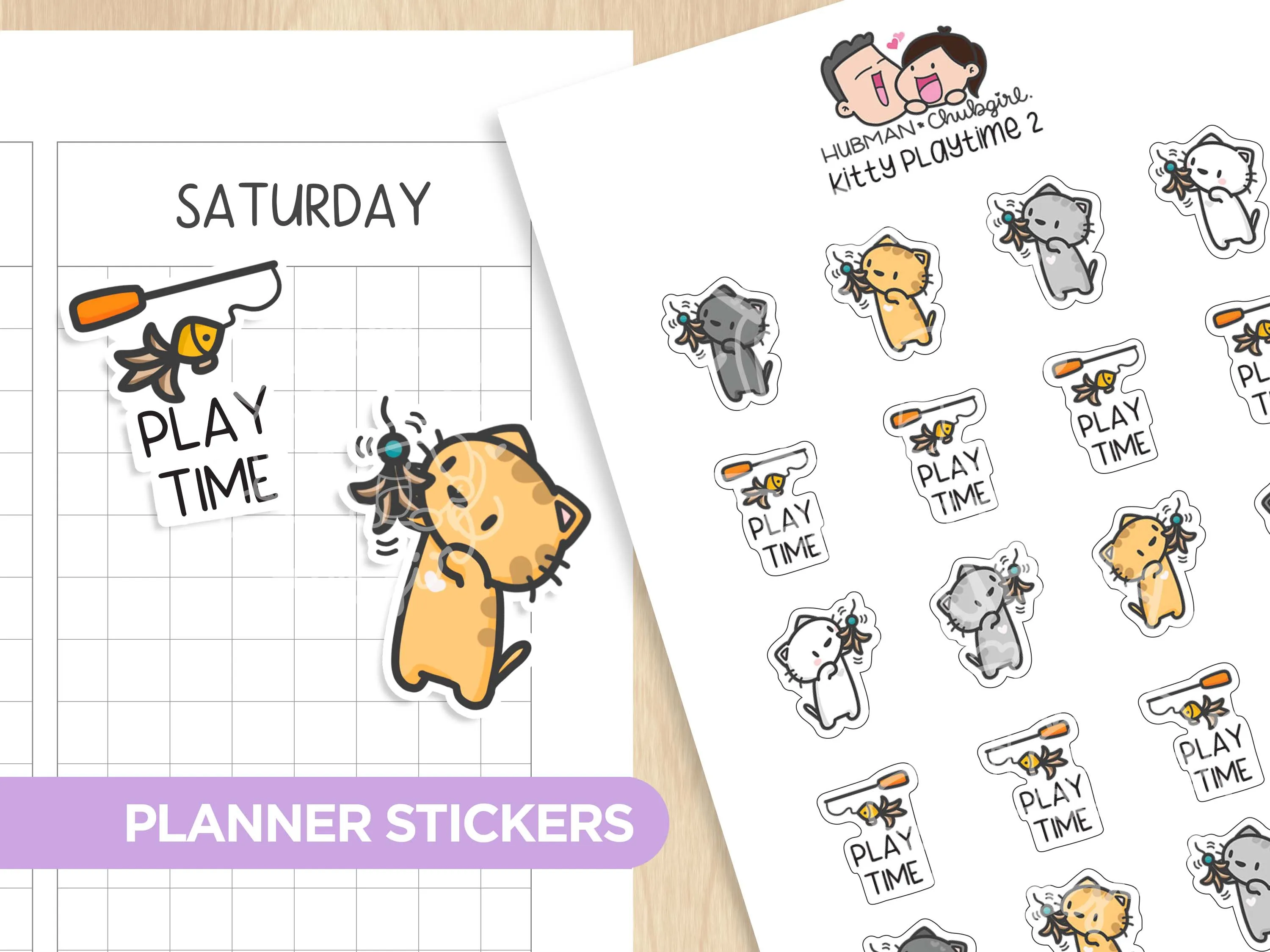 Cat Care Planner Sticker Set