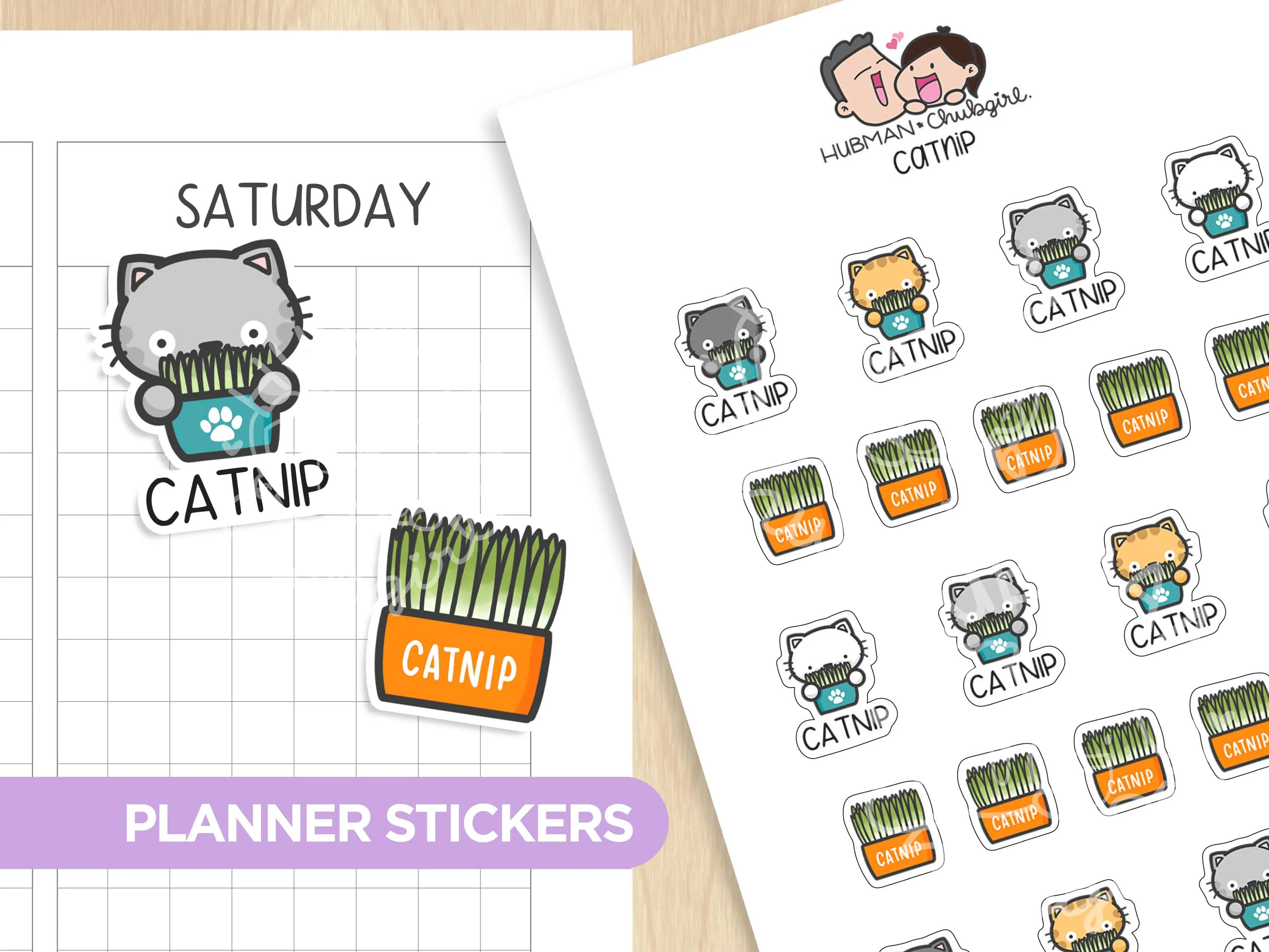 Cat Care Planner Sticker Set