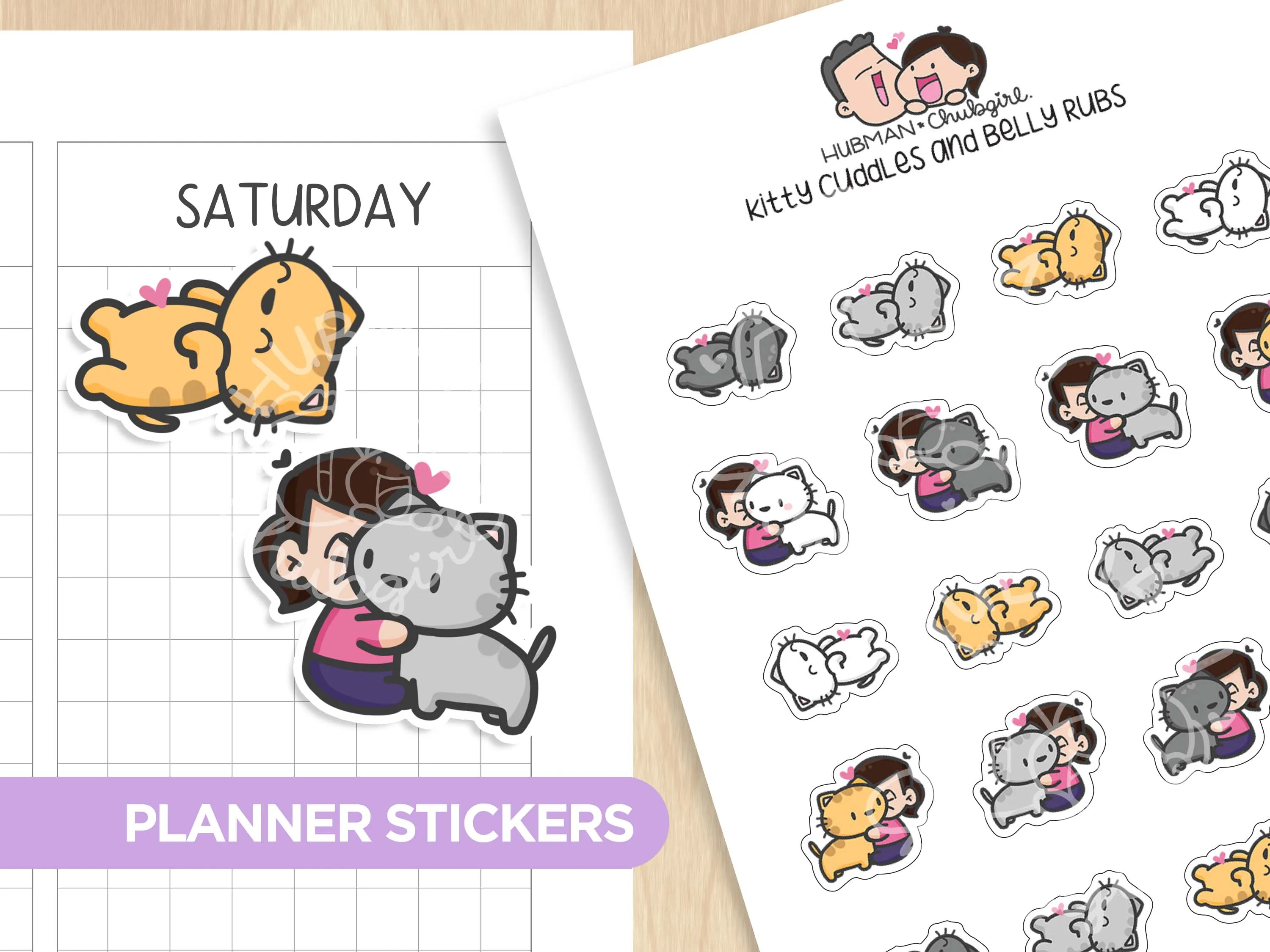 Cat Care Planner Sticker Set