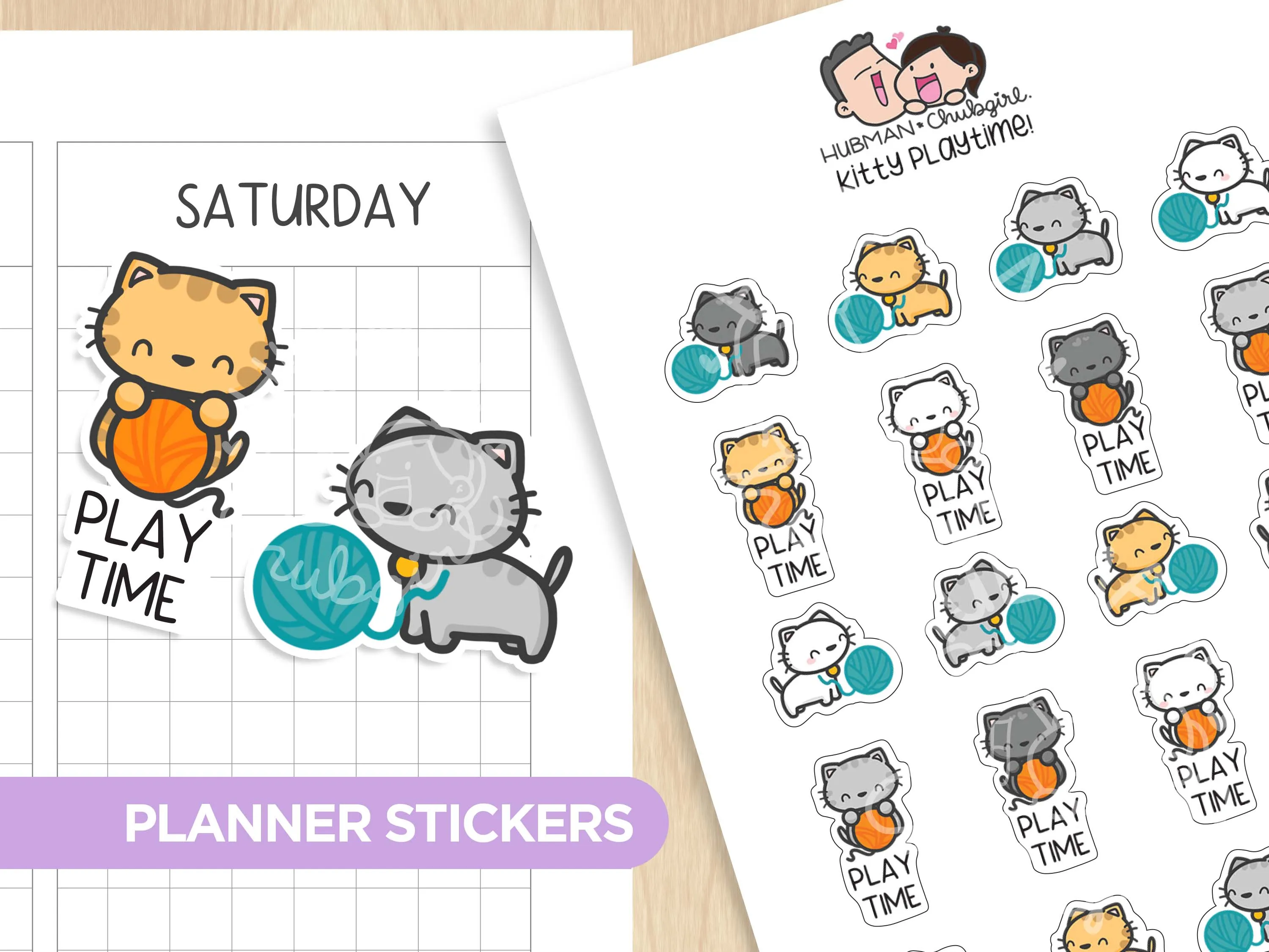 Cat Care Planner Sticker Set