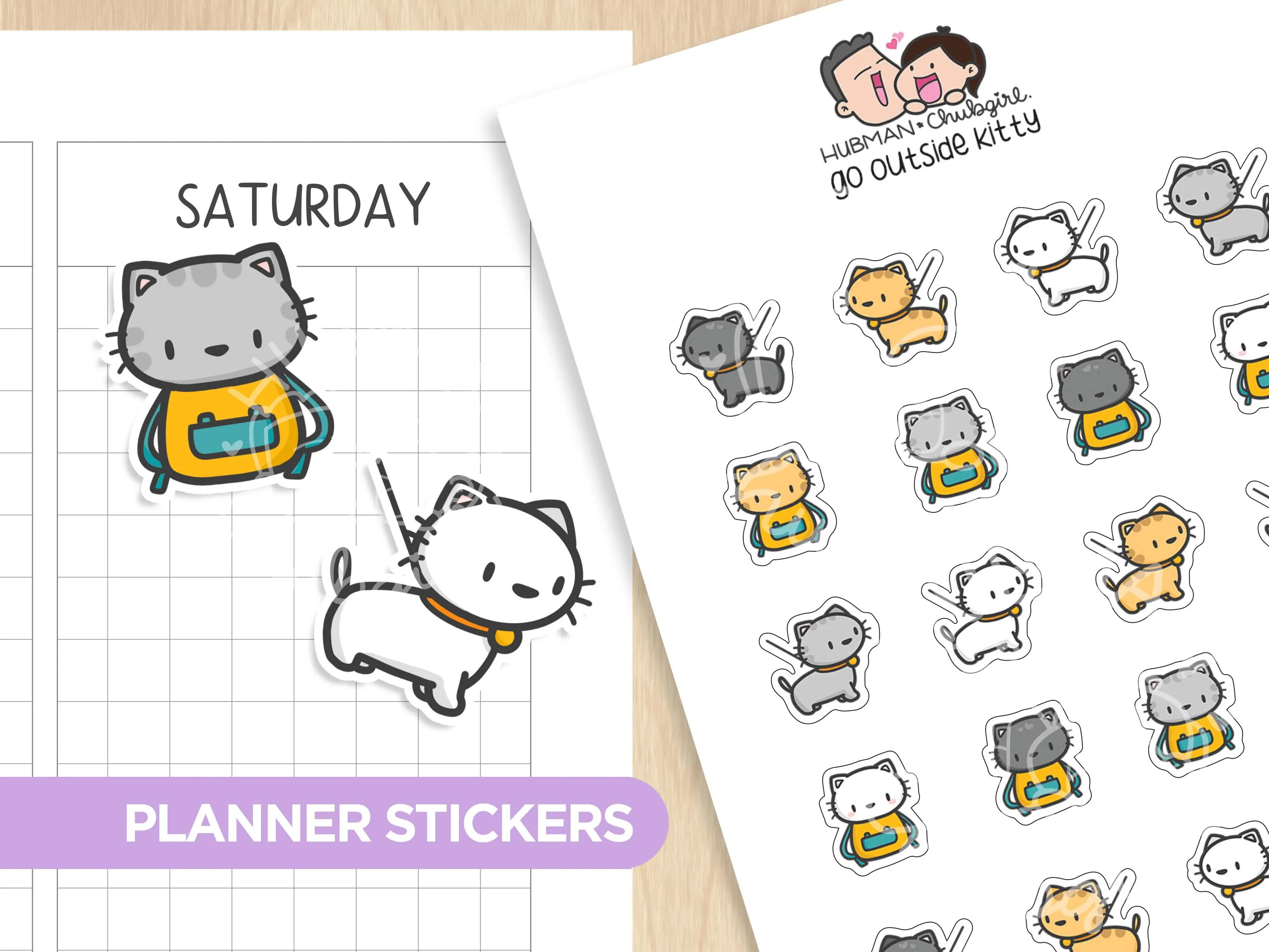 Cat Care Planner Sticker Set