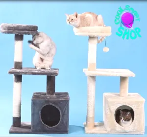 Cat Trees for Kittens Cat Furniture Towers with Scratching Posts Double Perches  House Kitty Cat Activity Trees Climb