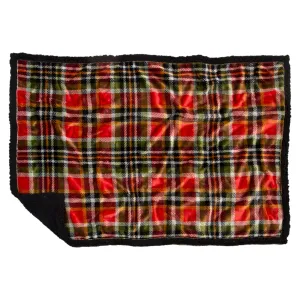 Dog Throw Rust And Sage Plaid Sherpa