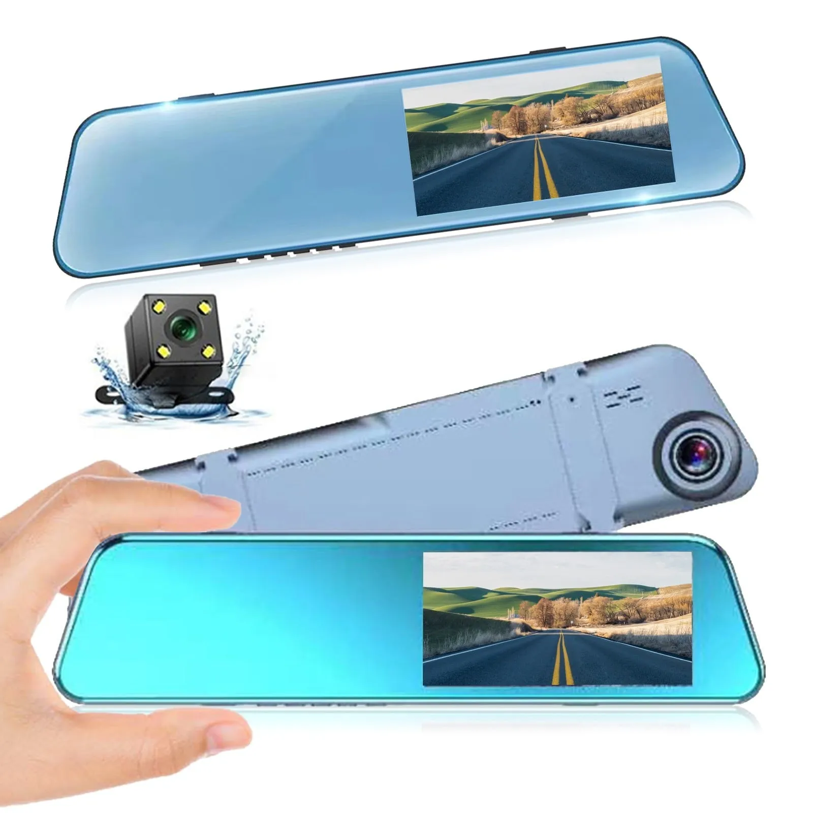 everyday Exclusive Deal, High-Definition Screen Driving Recorder, 1080P Night Vision with Loop Recording and Motion Detection, Perfect for Parking Monitoring | Plastic, Gray,