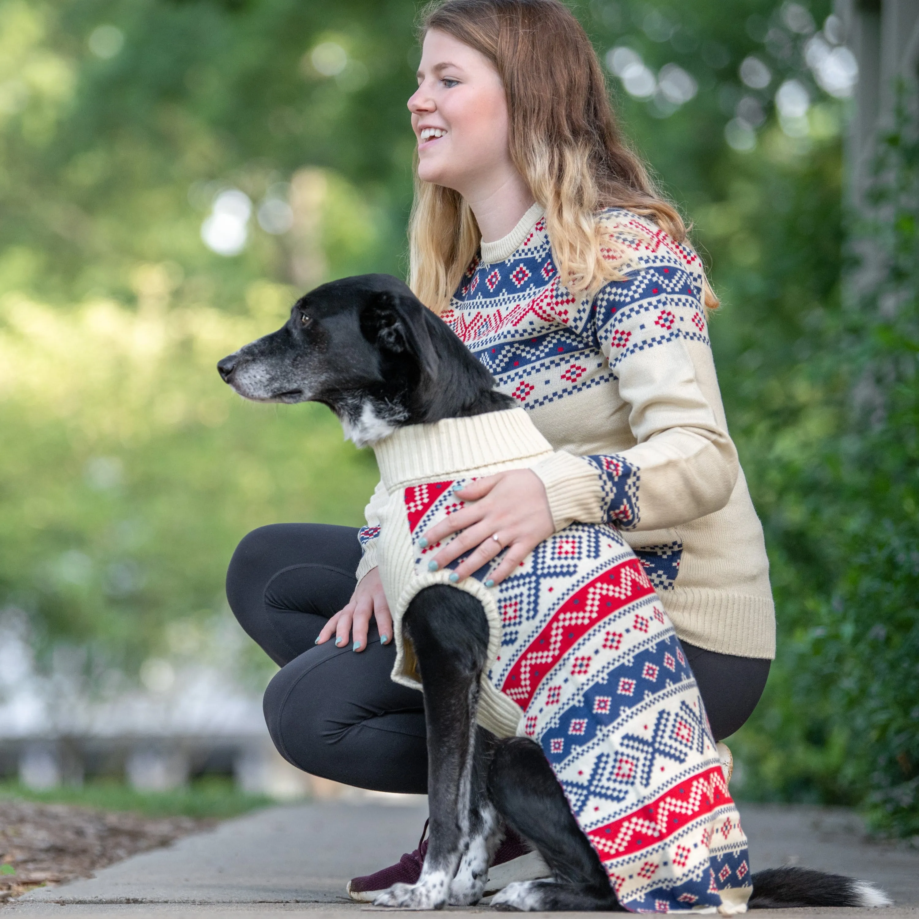 Fair Isle Family Matching Sweater in Cream
