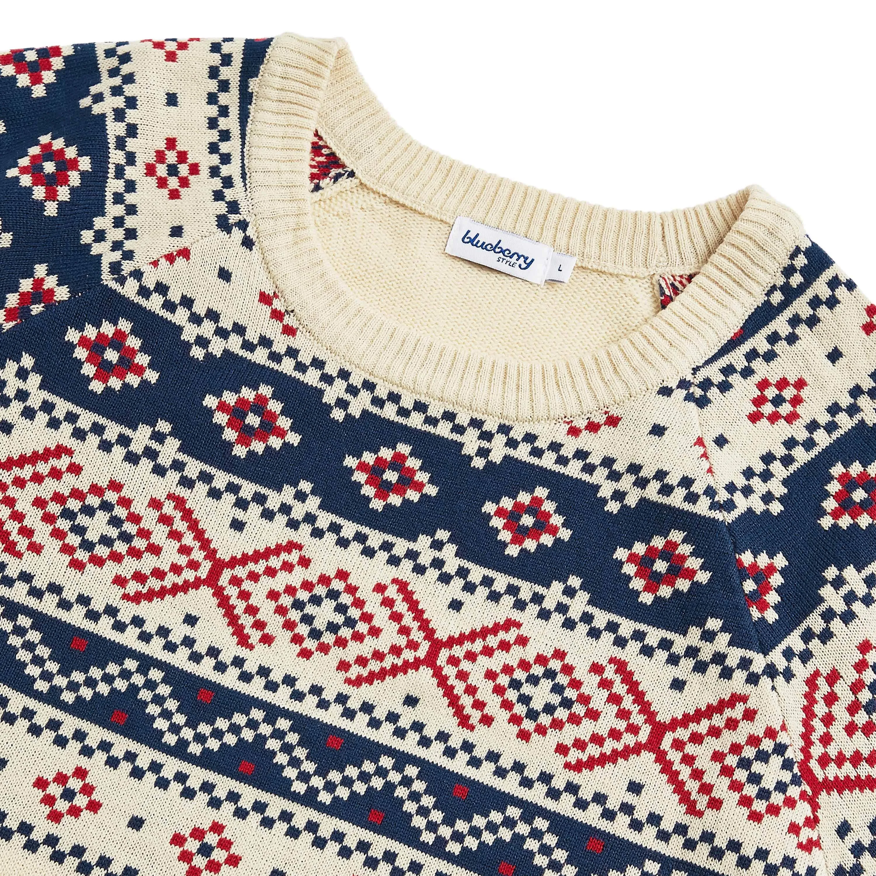 Fair Isle Family Matching Sweater in Cream