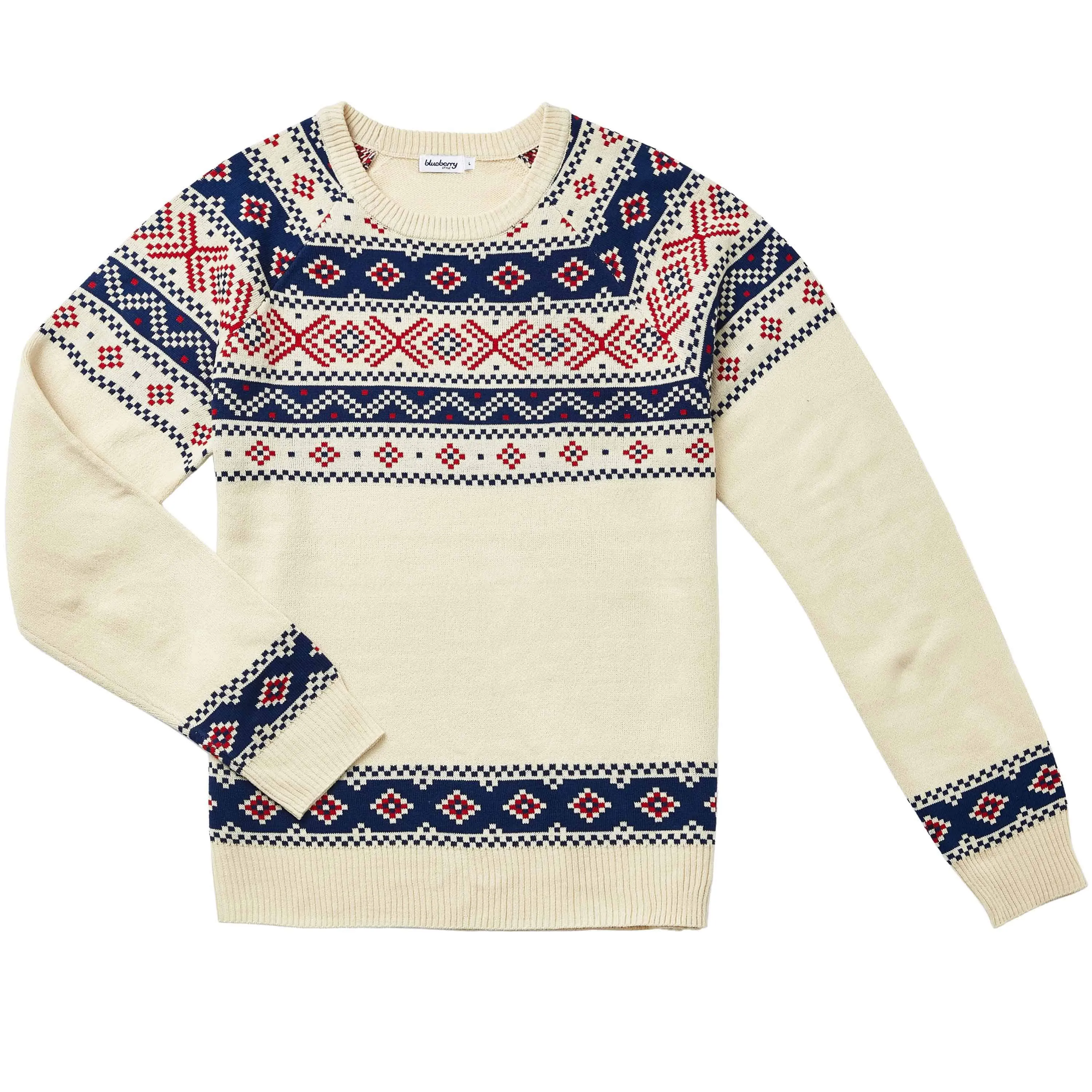 Fair Isle Family Matching Sweater in Cream