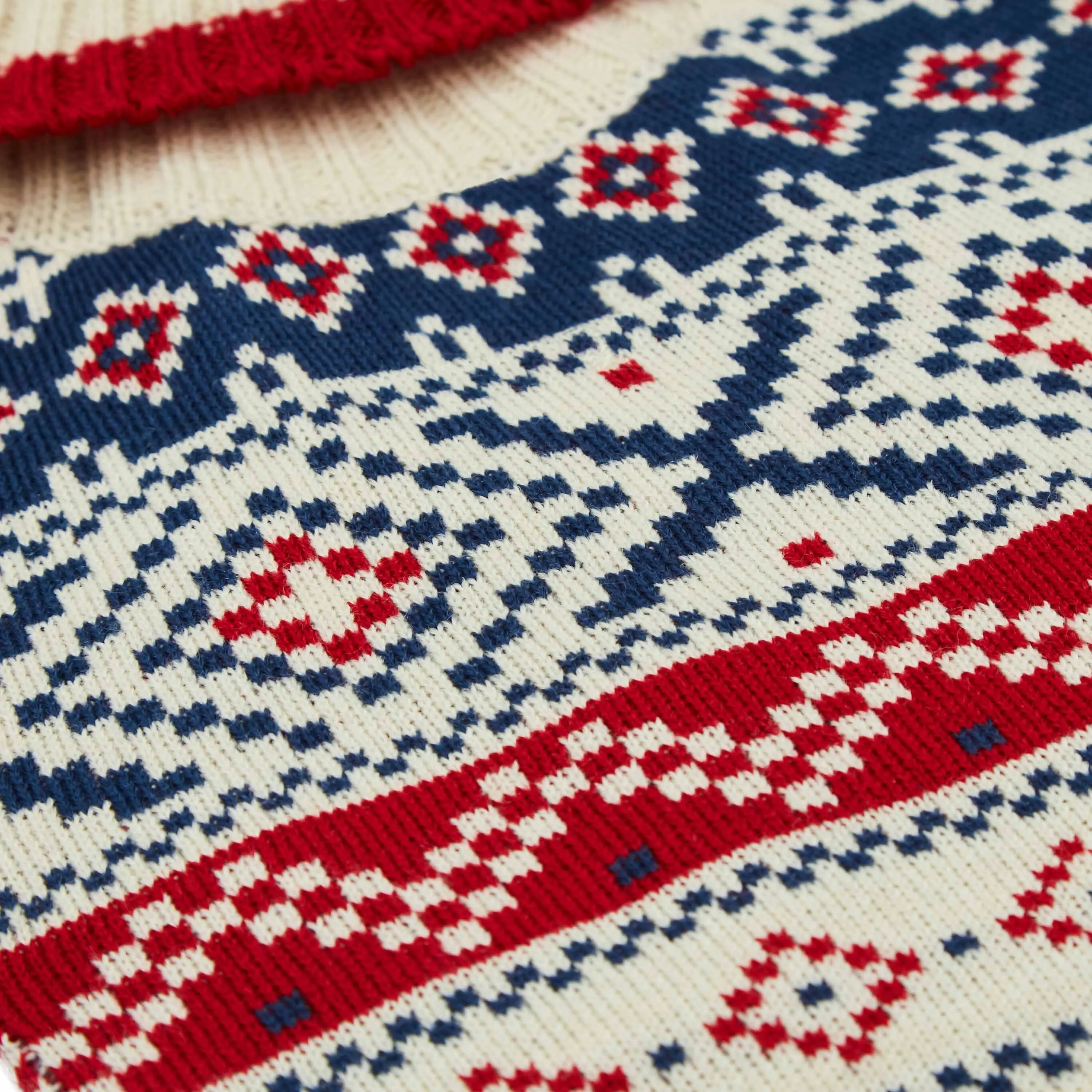 Fair Isle Family Matching Sweater in Cream