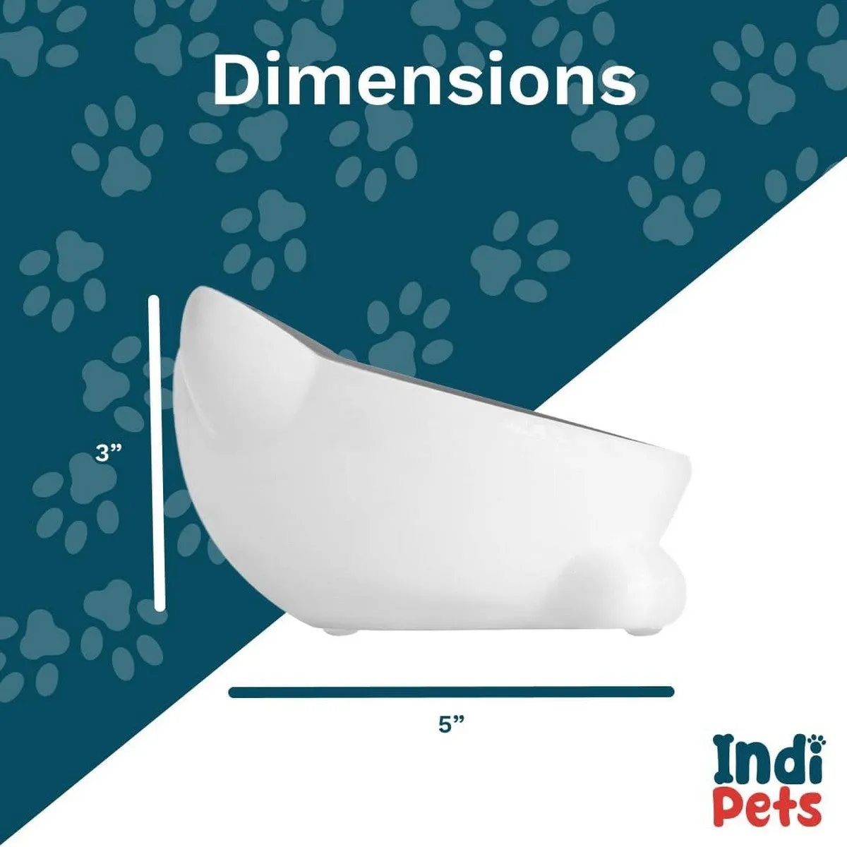Indipets Pawsome Pottery Cat Face Pink Bowl