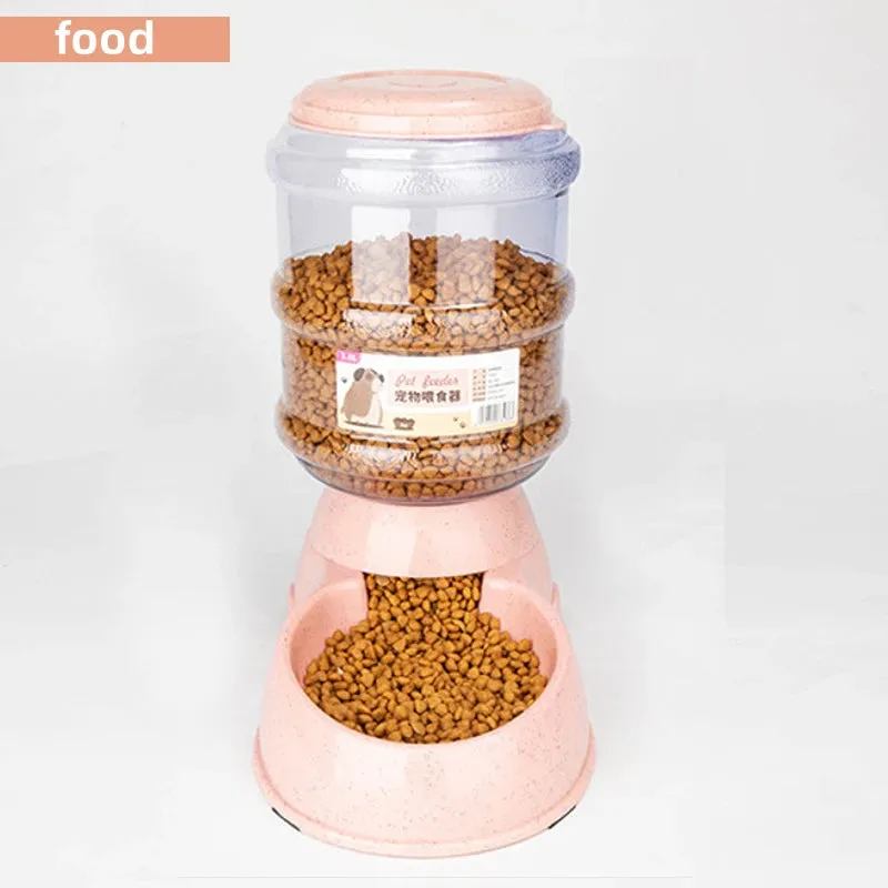 Large Capacity Pet Feeder and Water Dispenser – Automatic Food and Water Bowls for Cats and Small Dogs