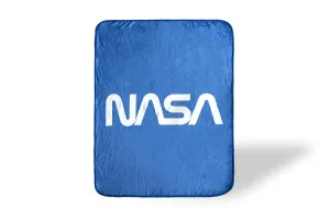 NASA Logo Fleece Soft Throw Blanket | Large NASA Blanket | 60 x 45 Inches