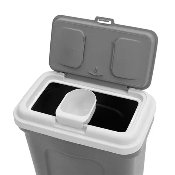 Pet Dry 45L Food Storer With Scoop - 43cm x 26cm x 57cm