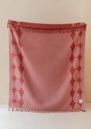 Pink Lambswool Blanket Reversable