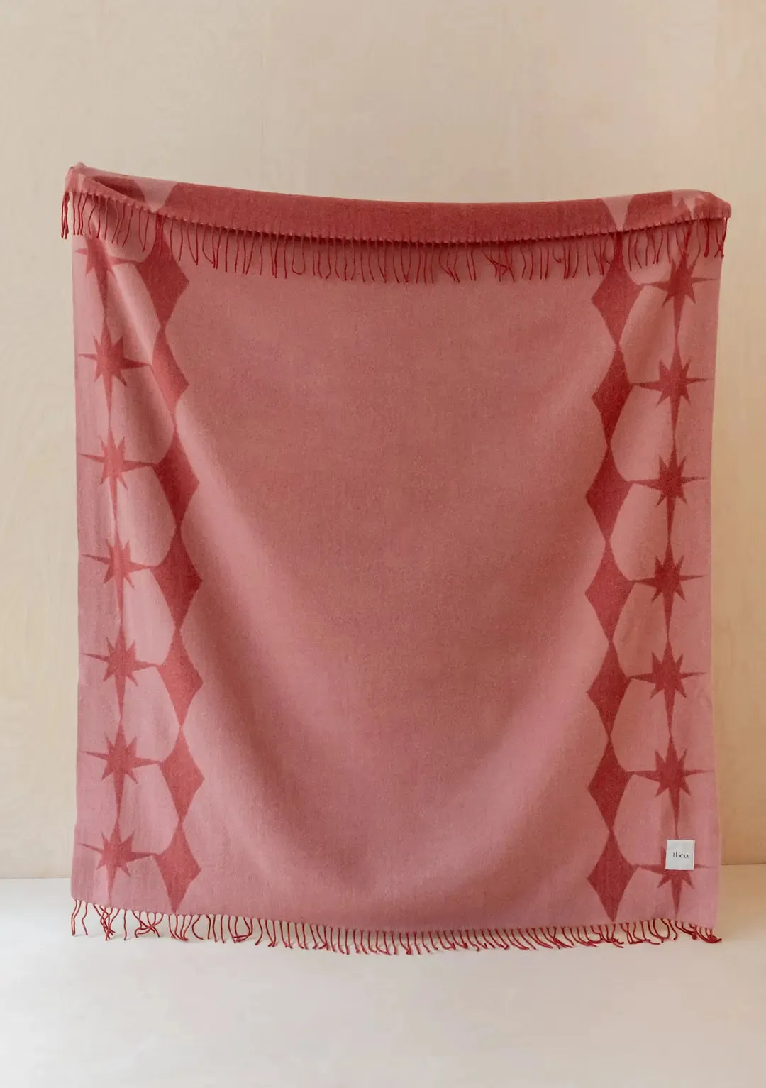 Pink Lambswool Blanket Reversable