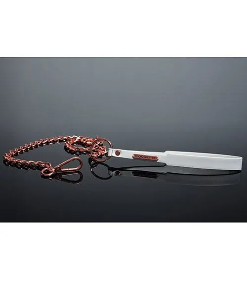 Pleasure Collection Leash - White/rose Gold