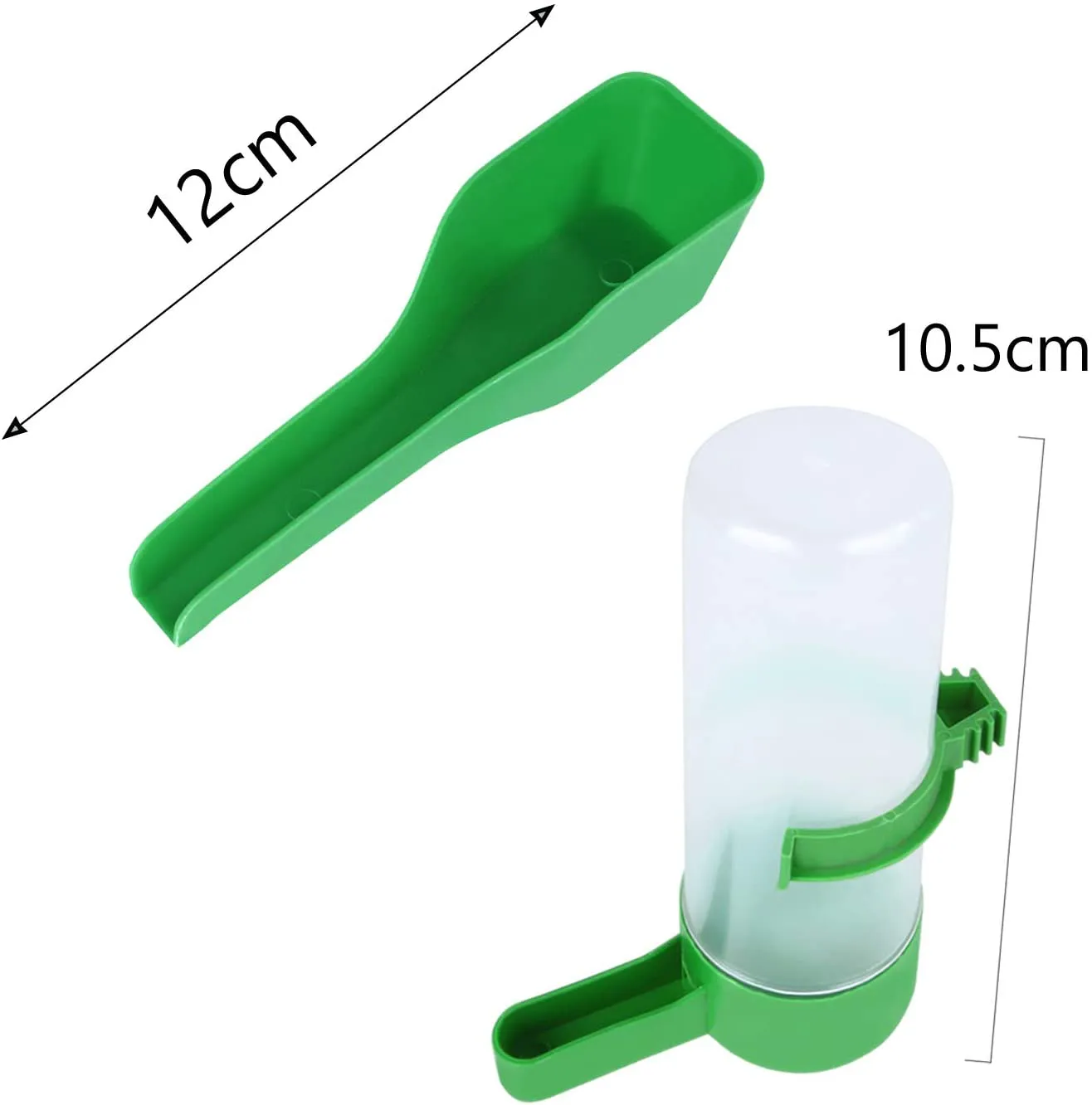 QX-Pet Supplies 2 Pack Automatic Bird Feeder Dispenser Bird Water Bottle Drinker Container Waterer Clip Hanging in Birds Cage for Parrots Budgie Cockatiel Lovebirds 90 ml