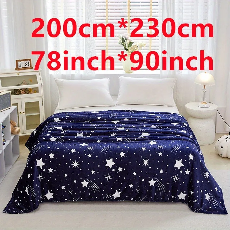 Soft and Warm Meteor Pattern Bed Blanket for All Seasons