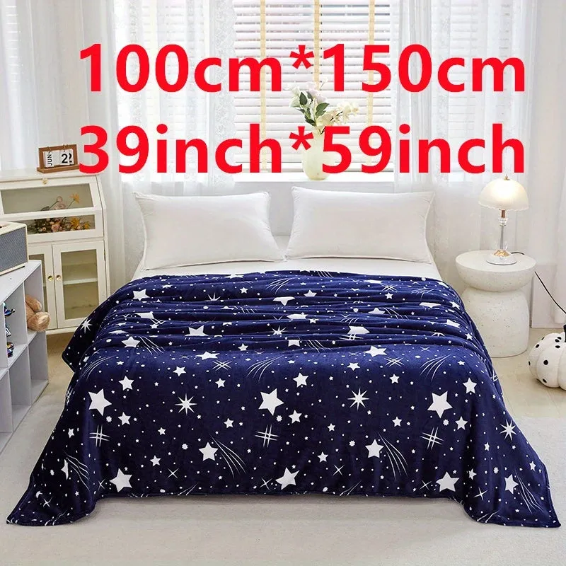 Soft and Warm Meteor Pattern Bed Blanket for All Seasons