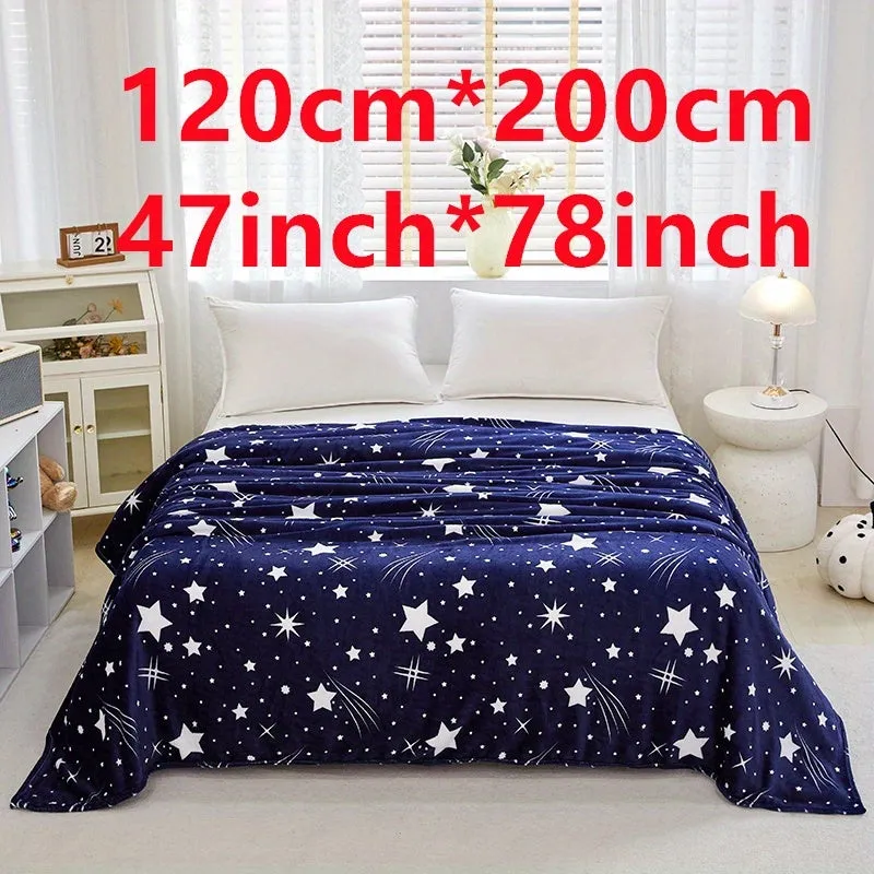 Soft and Warm Meteor Pattern Bed Blanket for All Seasons