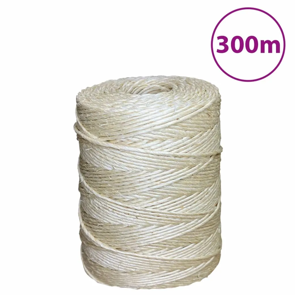 vidaXL Rope 100% Sisal 2 mm 300 m