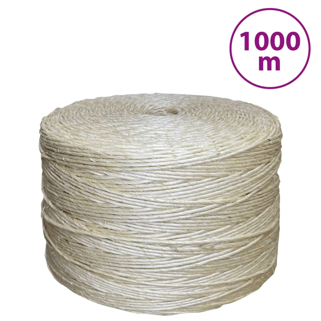 vidaXL Rope 100% Sisal 3 mm 1000 m