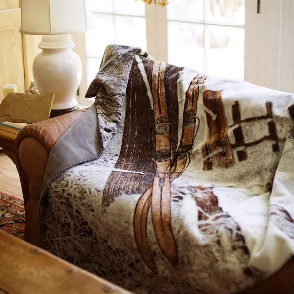 Vintage Skis Denali Microplush™ Throw Blanket