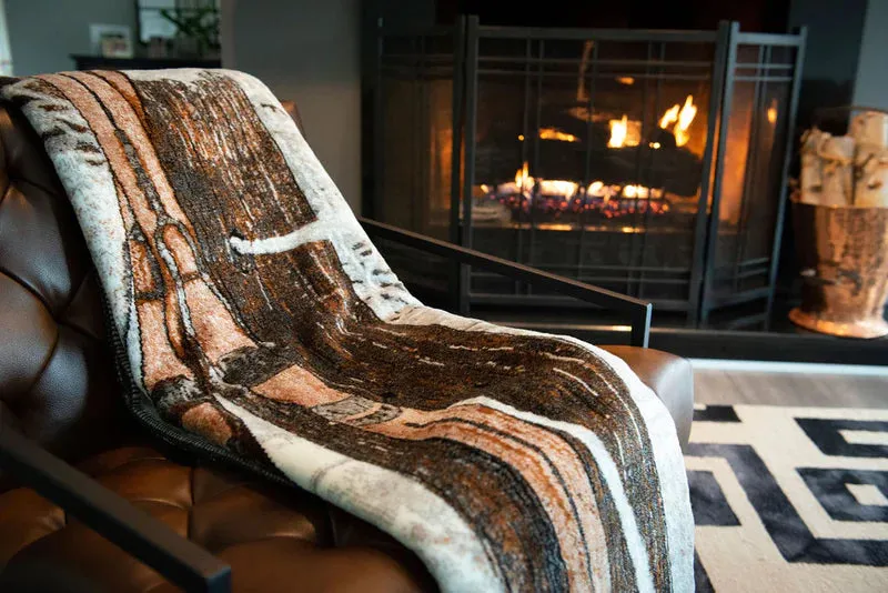 Vintage Skis Denali Microplush™ Throw Blanket