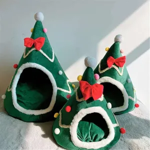 Winter Christmas Pet House – Warm Beds and Cushions for Cats and Dogs